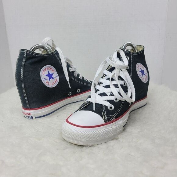 Converse Chuck Taylor All Star Women's Size 8.5 Lux Hidden Wedge Black 547198F - Picture 4 of 8